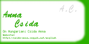 anna csida business card